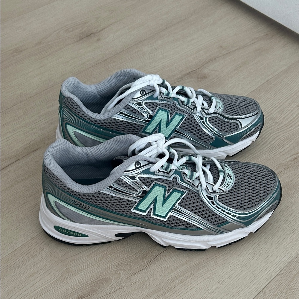 New Balance Gray and Mint Running Shoes